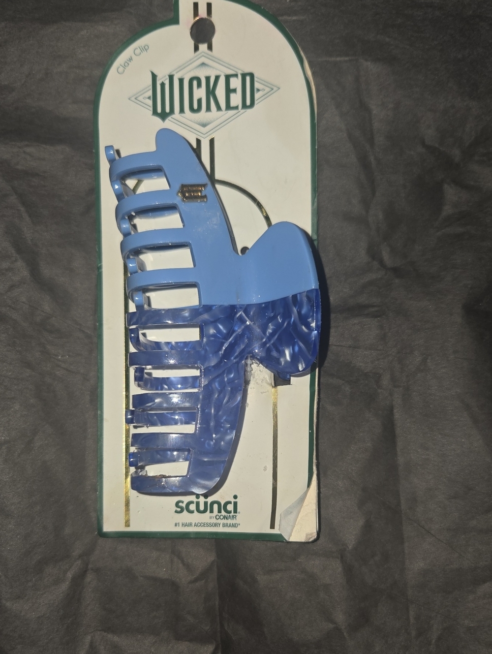 Wicked Scunci Blue Marbled Hair Claw Clip